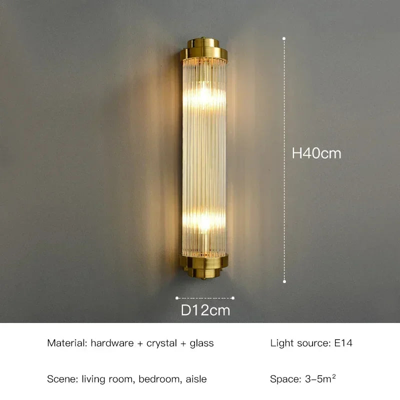 LED Luxury Crystal Wall Lamps For Living Room Hall Foyer Hotel Indoor Home Art Decor Wall Sconces Gold Bedside Lights Wall Light