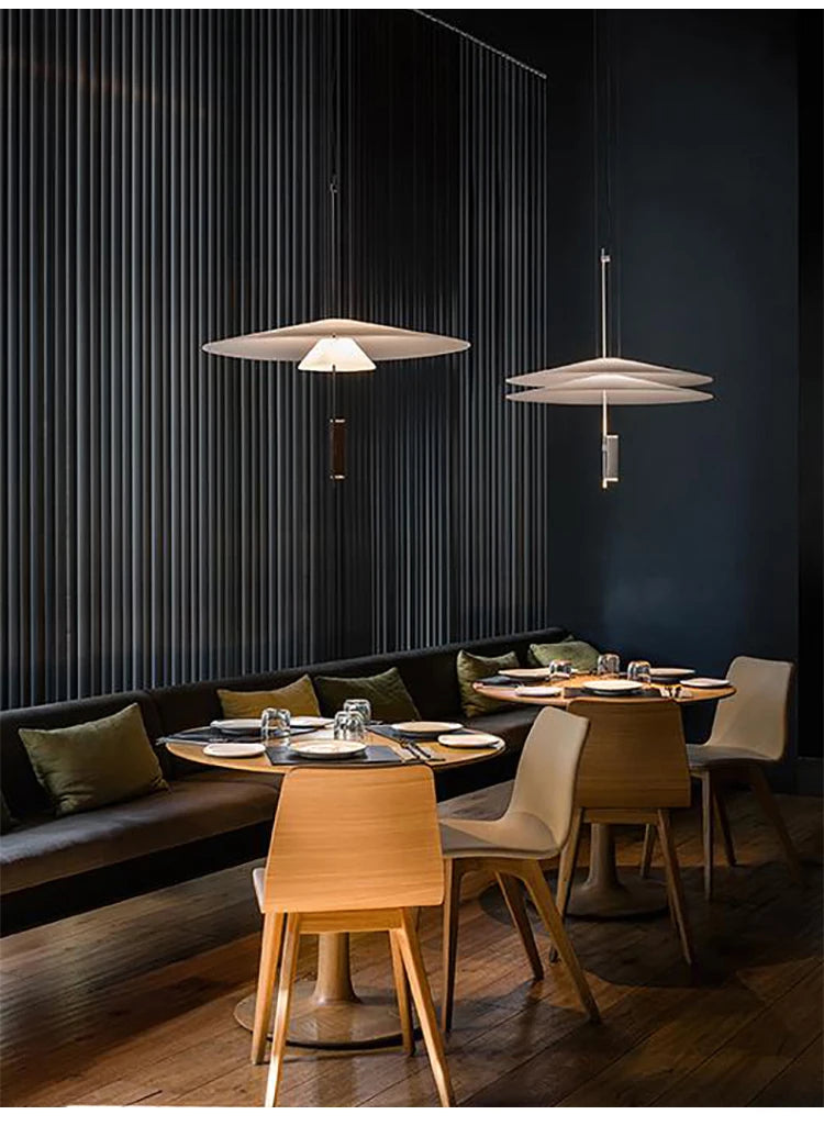 Modern Flying Saucer LED Pendant Lights Personality Home Decor Hanging Lamp Dining Table Bar Living Room Artistic UFO Chandelier