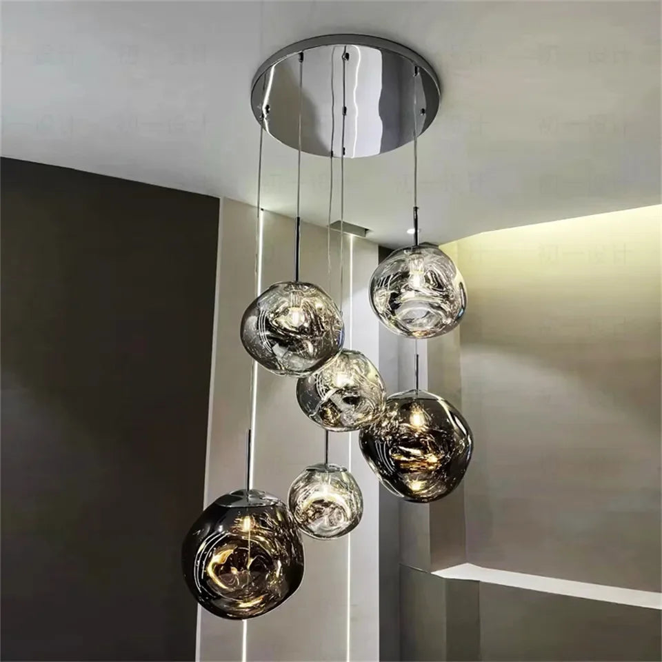 Nordic Lava Loft LED Pendant Light Modern Light PVC Lighting Living Room Indoor Decor Home Fixtures Kitchen Hanging Pendant Lamp