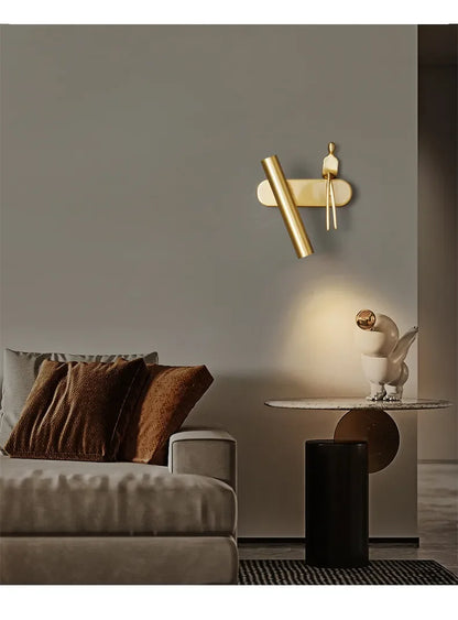 Creative LED Wall Lamp Personality Postmodern Living Room Background Wall Light Luxury Bathroom Bedside Wall Lamp Decor Fixtures