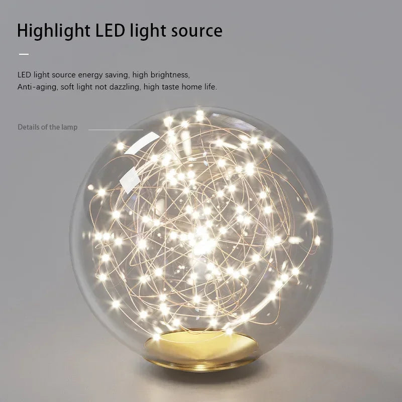 Modern Led Long Ceiling Chandelier Suspension Glass Balls Dining Table Room Kitchen Home Decor Hanging Lamp Front Desk Lights