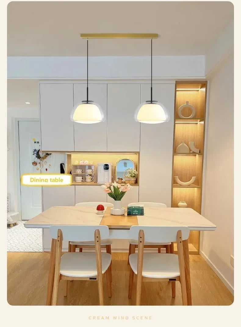 Lustre Glass Hanging Lamps Modern Luxury Home Decor Pendant Light Bedroom Living Room Kitchen Dining Table Cafe Suspend Fixture