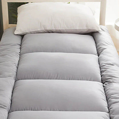 Premium Mattress Topper With Feather Velvet and Brushed Surface for Single/Double Beds Futon Sleeping Mats on the Floor Cover