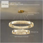2024 Led Luxury Crystal Ceiling Pendant Lamp Living Room Bedroom Hanging Chandelier Bar Dining Table Light for Room Decor Lustre