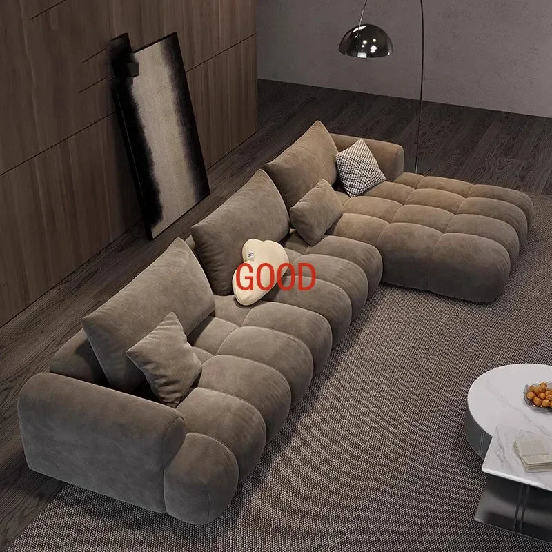 Relaxing Fancy Sofa Cheap Stretch Brown Floor Recliner Sofa Puffs Sectional Juego De Muebles Para Sala Living Room Furniture