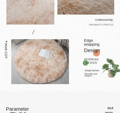 Ultra Soft Plush Round Rug Mat - Fluffy White Carpet for Living Room, Home Decor and Bedroomr, Bedroom and Kids Room