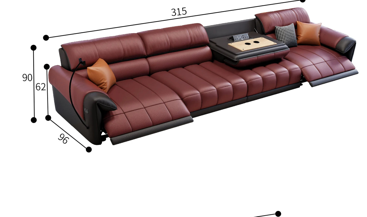Genuine Leather Modern Sofa Chair Living Room Electric Designer Reclining Sofa Italian Loveseat Divano Soggiorno Home Furniture