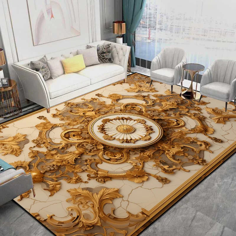 European Style Flower Carpet for Living Room Home Luxury Large Area Soft Rug for Bedroom Decor Non-slip Floor Mat Ковер Tapis