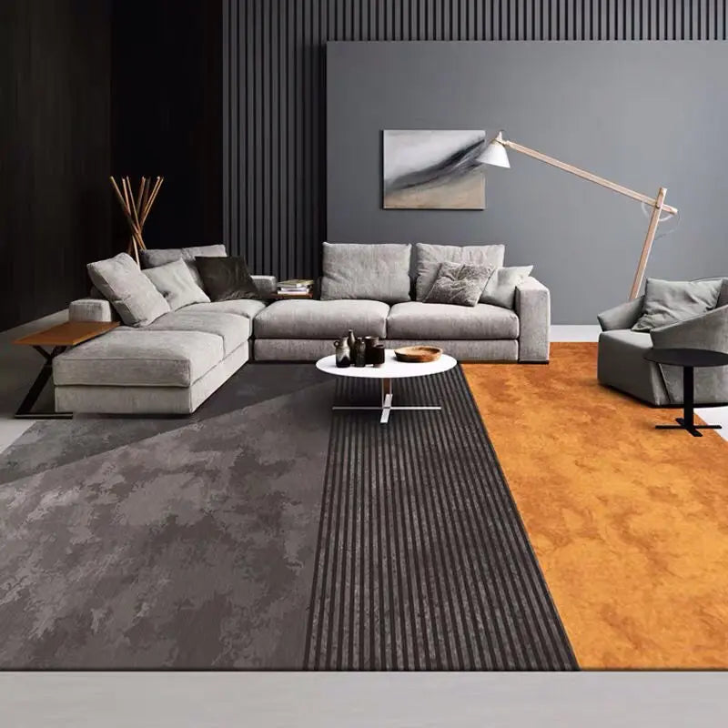 Light Luxury Splashing Ink Living Room Large Area Carpet Bedroom Decor Rugs Non-slip Floor Mat Lounge Rug Hotel Lobby Carpets