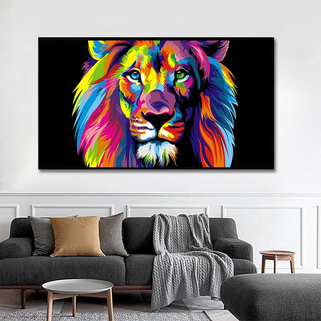 Large Size Lion Leopard Animals Posters African Elephant Tiger Wall Picture Canvas Painting One Piece Home Decoration No Frame