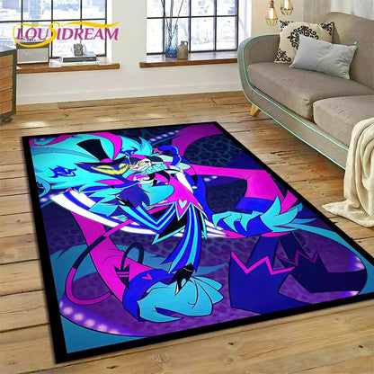 Cartoon H-Helluva Boss Blitzo H-Hazbin Hotel Carpet Rug for Bedroom Living Room Home Sofa Decoration,Child Large Decor Floor Mat