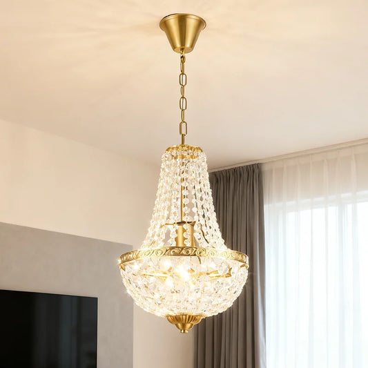 Premium Vintage Crystal Chandelier Gold LED Industrial Ceiling Pendant Lamps Decoration Dining Living Room Bedroom Chandeliers