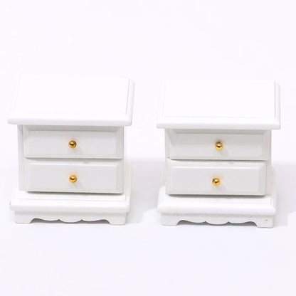 Beds & Furniture Bedroom Set Furniture Wooden Wardrobe for Bedroom Miniature Wardrobe Dolls Dollhouse Bedroom Bed Dresser