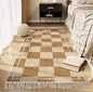 Morocco Bedroom Living Room Bedside Carpet Floor Mat Floral Kilim Cotton Linen Rectangular Rug Persian Tassel Carpet Tapis