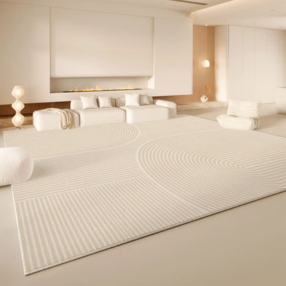 VIKAMA Cream Wind Carpet Living Room Light Luxury Premium Feeling Faux Cashmere Floor Mat Large Full Pave Home Essentials