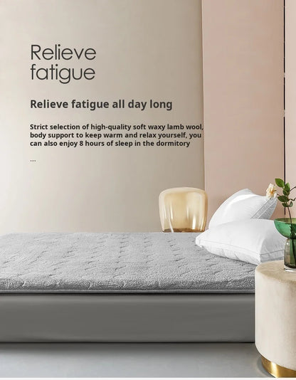 Student dormitory foldable thickened warm lamb velvet tatami mattress winter floor bunk bed mattress Home Double mattress