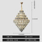 Designer LED Light Luxury Villa Main Hall Crystal Chandelier Luxury Hotel Restaurant Sales Office Custom Lights Pendant lights