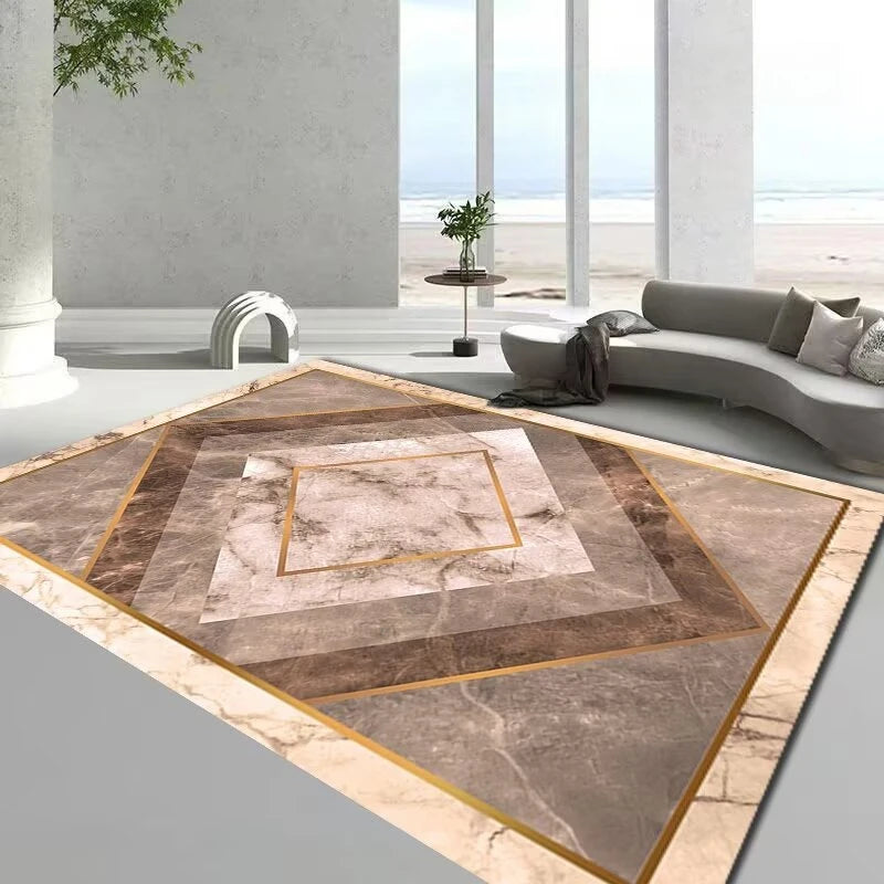 European Style Luxury Large Area Decor Rugs Home Frame Pattern Living Room Carpets Bedroom Lounge Coffee Tables Soft Floor Mat