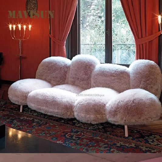 Pink Sofa Set Living Room Sectional Home Office Furniture Modern Luxury Elegant Single 3 Seater Sofa Individual Armchair