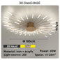 Led Firework Chandelier Dimmable For Living Room Bedroom Milk Yellow Ceiling Chandelier Dining Room LED Ceiling Lamp With Remote