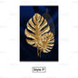 Luxury Black Gold Plant Leaves Canvas Poster Print Modern Home Abstract Wall Art Painting Living Room Luxury Decoration Gift