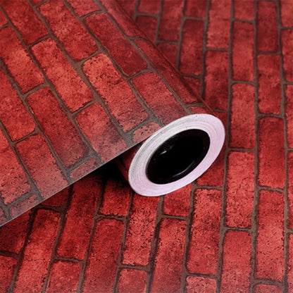 Red Brick Moisture-Proof Waterproof Renovation Sticker PVC Self-Adhesive Room Decoration Bedroom Study Background Wall Wallpaper