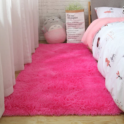 Pink Kids Carpet For Girls Bedroom Decoration Nordic large Living Room's Rugs Fluffy Hall Carpets Soft Plush Nursery Play Mats