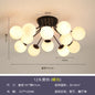 Nordic Milk White Glass Chandel Ceiling Lights for Living Room Bedroom LED Chandelier Kitchen Light Black Lighting Light Fixture