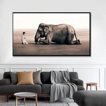 Large Size Lion Leopard Animals Posters African Elephant Tiger Wall Picture Canvas Painting One Piece Home Decoration No Frame
