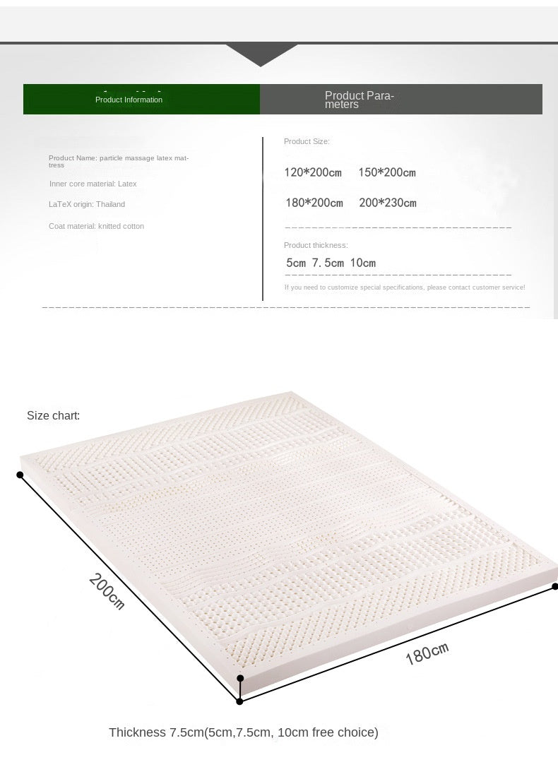 UVR Natural Latex Tatami Mattress Bedroom Foldable Massage Mattress Home Antibacterial Bed Cover King Size Double Full Size