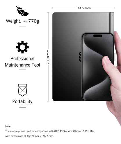 【Hot Sale】GPD Pocket4 2025 Latest AMD AI 9 HX 370/8840U 64GB 2TB NVMe 8.8" 2560×1600 144Hz 2-in-1 Laptop Tablet Palm Size MiniPC